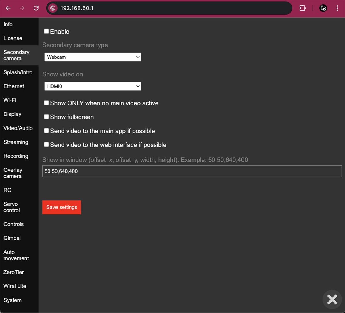 Cosmostreamer settings - Cosmostreamer Wiki